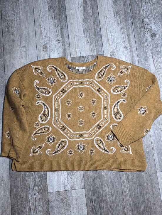 Madewell Sweaters - Madewell Bandana Paisley Pullover Sweater Sz XL (2018)